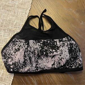 NWT Nike Women’s High-Neck Bikini Top black and gray size Large